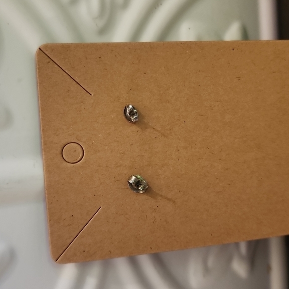 3 for $15-White Sparkly Windmill Shaped Earrings - Picture 6 of 6